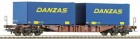 66626 Roco 4-axle Flat car with 2 Containers Danzas